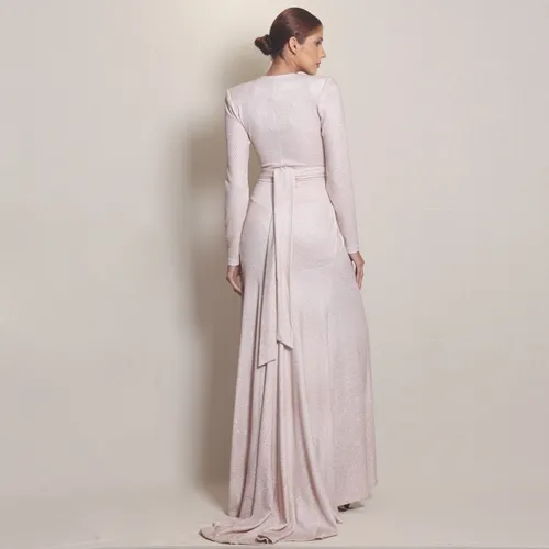 Vestido (gold silver) Longo com Fenda