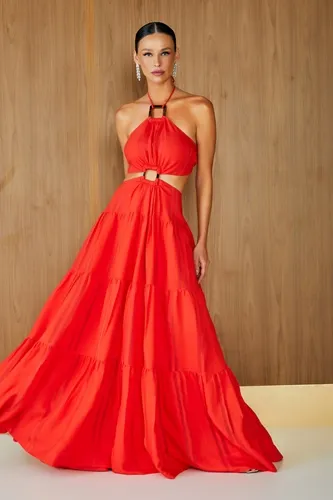 Vestido Longo detalhe resina – Elegância e Modernidade
