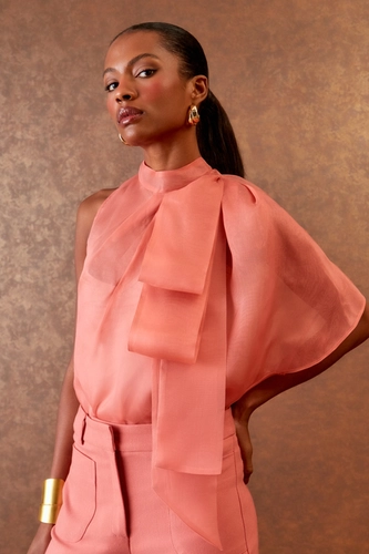 A Blusa De Organza Detalhe Manga