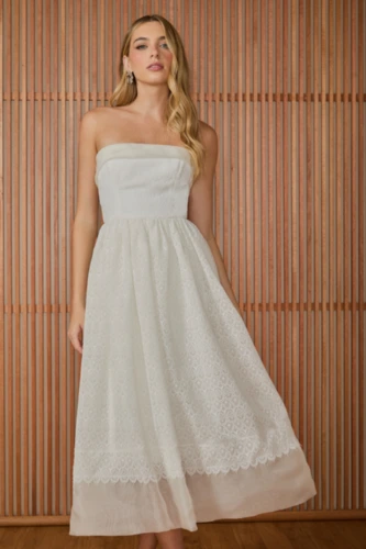 O Vestido Midi Celina ombro a ombro