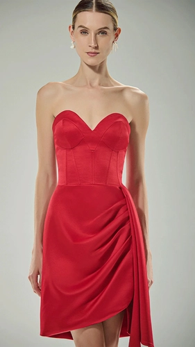 Vestido Coração Corset Drapeado