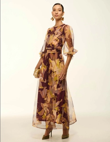 VESTIDO MIDI ESTAMPADO ARTE SACRA
